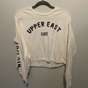 Forever 21 Gossip Girl Cropped Long Sleeve